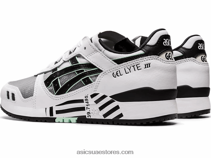 Asics أبيض أسود جل لايت الثالث og 2N24DJ4169