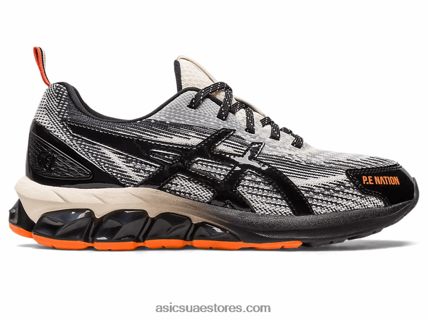Asics عاجي / أسود p.e Nation x gel-quantum 180 vii 2N24DJ2381