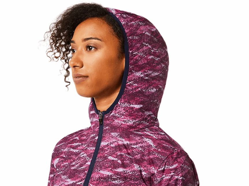 Asics طباعة المريخ العميق / peacoat سترة نسائية للتعبئة 2N24DJ3718