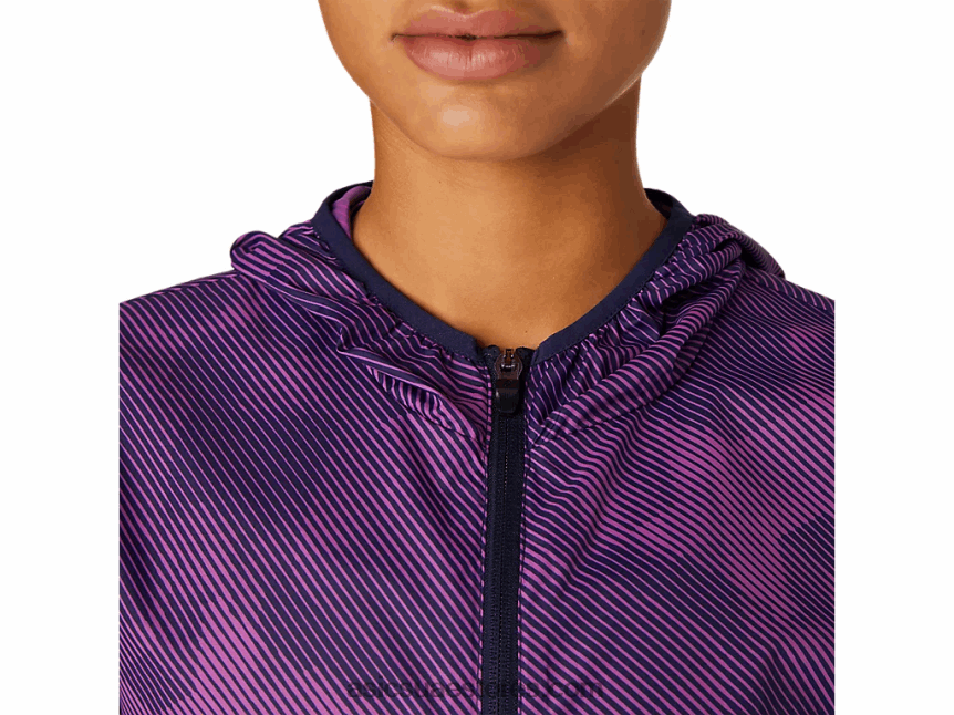 Asics طباعة رقمية عنب / peacoat سترة نسائية للتعبئة 2N24DJ4100