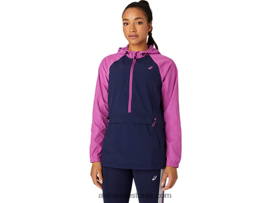 Asics العنب الرقمي / peacoat سترة أنوراك نسائية 2N24DJ4114