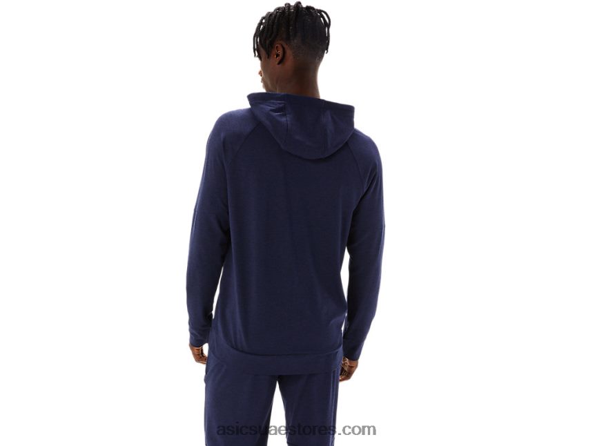 Asics peacoat / perf أسود هودي بسحاب كامل تك للرجال 2N24DJ867