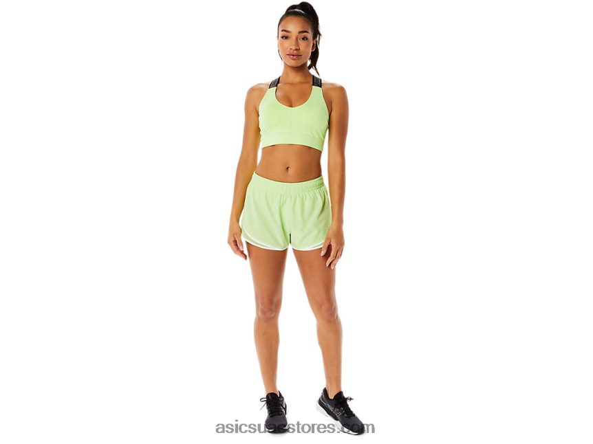Asics أخضر ليموني / أبيض لامع النساء pr lyte 2.5in المدى القصير 2N24DJ3294