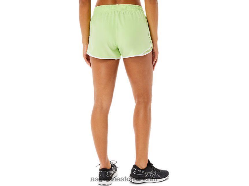 Asics أخضر ليموني / أبيض لامع النساء pr lyte 2.5in المدى القصير 2N24DJ3294