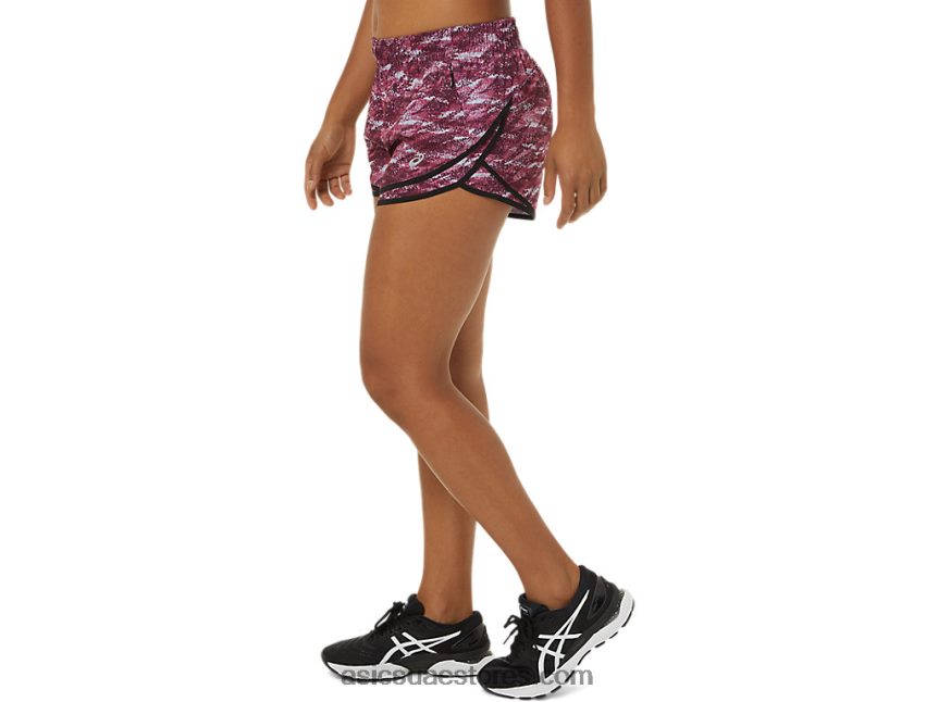 Asics طباعة المريخ العميق / أسود النساء pr lyte 2.5in المدى القصير 2N24DJ3702