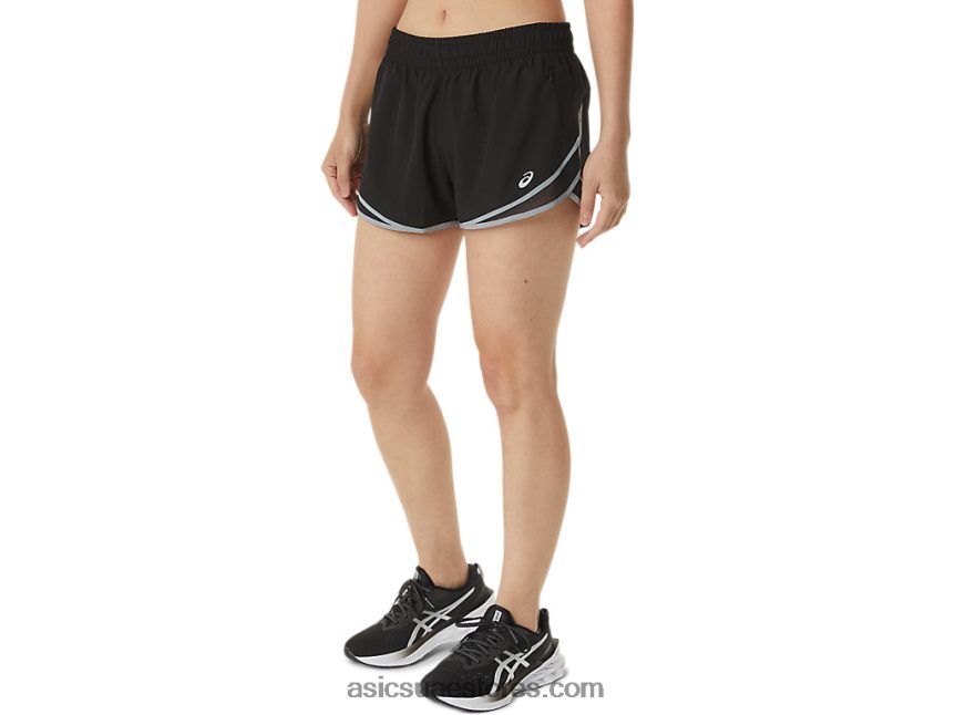 Asics أداء أسود / صخرة صخرية النساء pr lyte 2.5in المدى القصير 2N24DJ3725