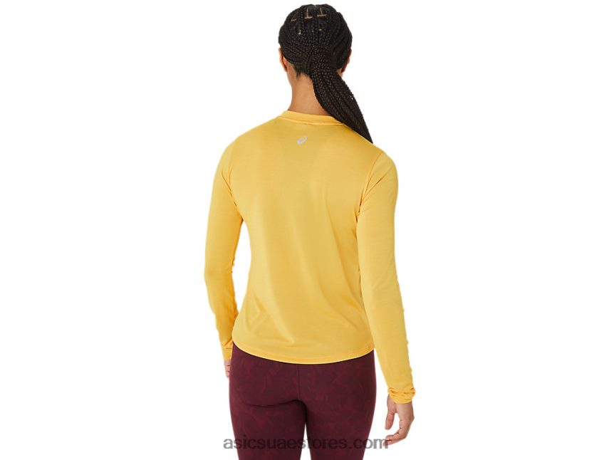 Asics النمر الأصفر المرأة runkoyo وهمية الرقبة طويلة الأكمام الأعلى 2N24DJ2802