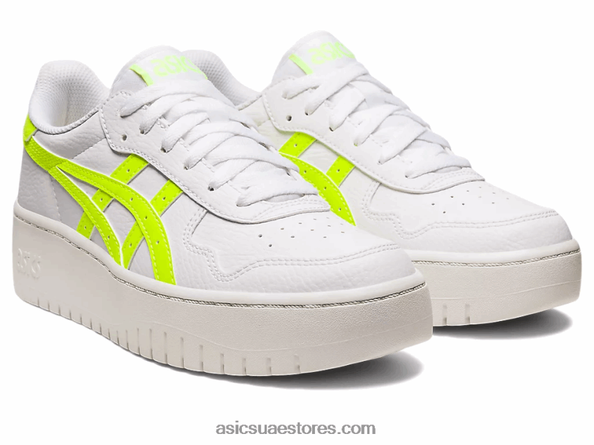 Asics أبيض / أصفر أمان اليابان s pf 2N24DJ2221