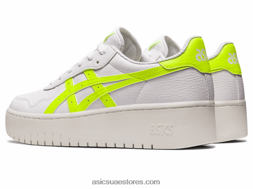 Asics أبيض / أصفر أمان اليابان s pf 2N24DJ2221