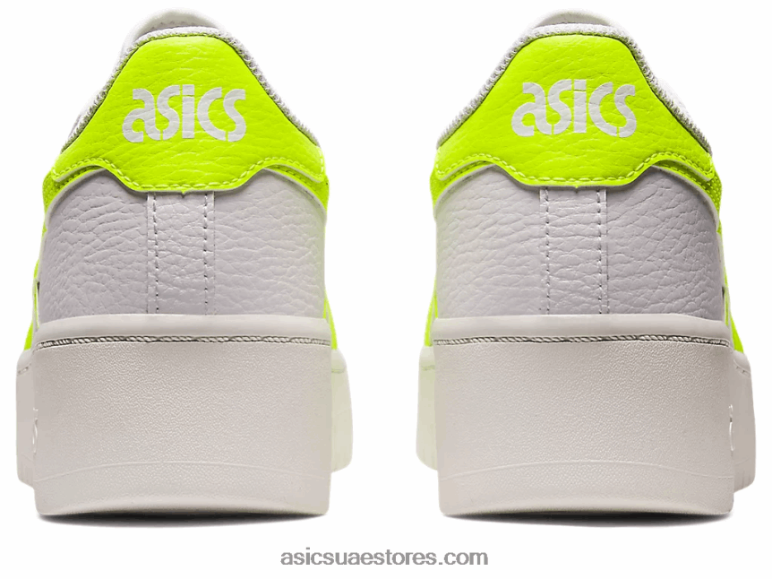 Asics أبيض / أصفر أمان اليابان s pf 2N24DJ2221