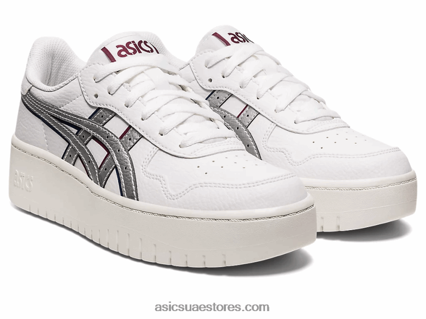 Asics أبيض / فضي نقي اليابان s pf 2N24DJ2225