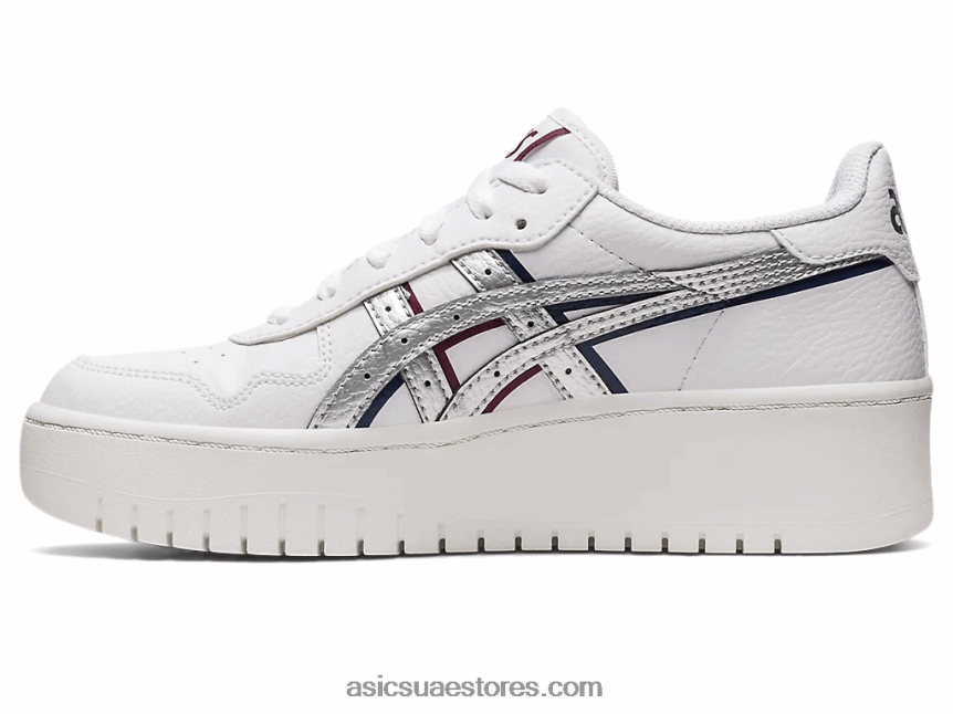 Asics أبيض / فضي نقي اليابان s pf 2N24DJ2225
