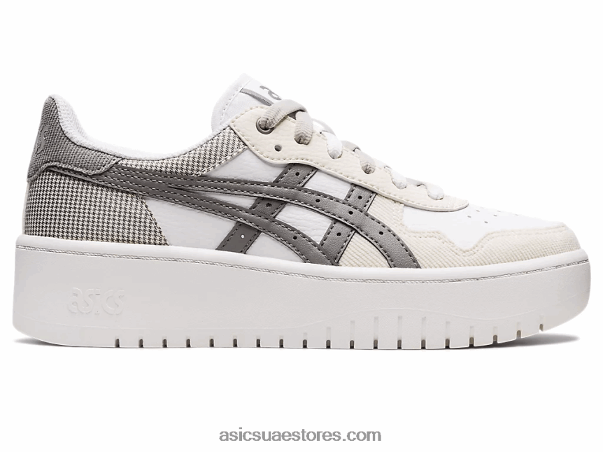 Asics أبيض / رمادي طيني اليابان s pf 2N24DJ2816