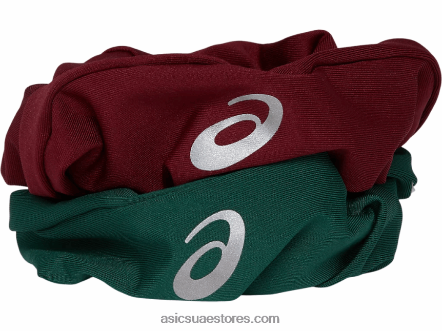 Asics الكاردينال / الغابة الخضراء scrunchie القوي الجديد المعاد توظيفه 2N24DJ2993