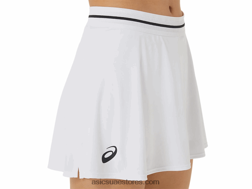 Asics أبيض لامع مباراة skort سيدات 2N24DJ2508