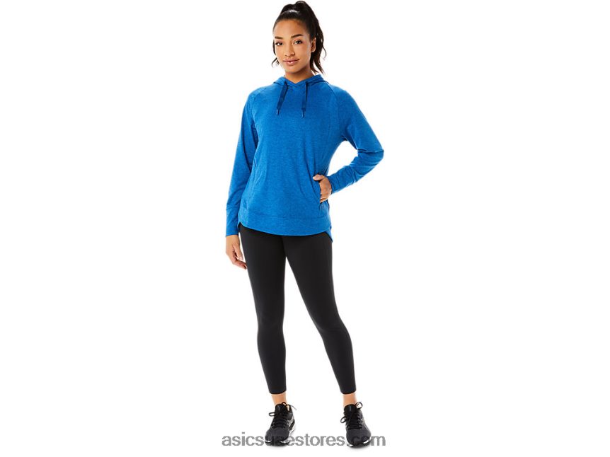 Asics محرك البحيرة spacedye / أزرق واضح كنزة بغطاء للرأس للتكنولوجيا للنساء 2N24DJ3320