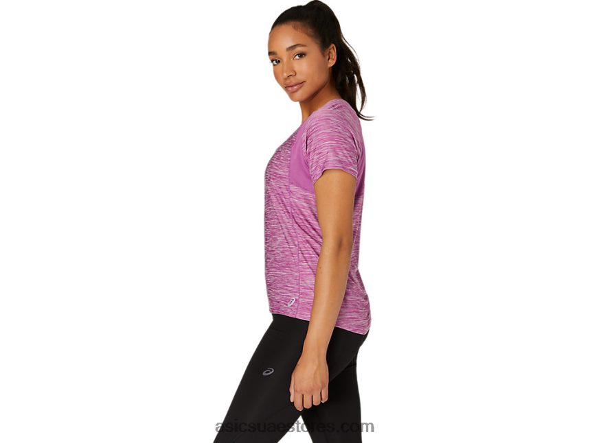 Asics spacedye العنب الرقمي c110 المرأة قصيرة الأكمام pr lyte أعلى 2N24DJ4105