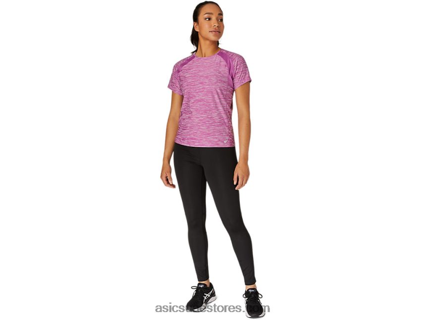 Asics spacedye العنب الرقمي c110 المرأة قصيرة الأكمام pr lyte أعلى 2N24DJ4105