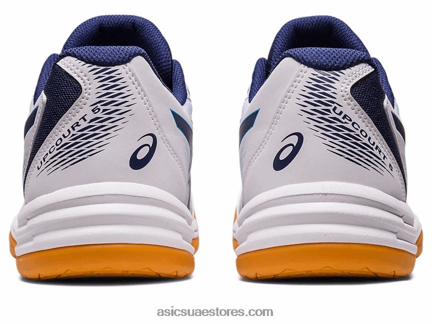 Asics أبيض / أزرق نيلي upcourt 5 2N24DJ424