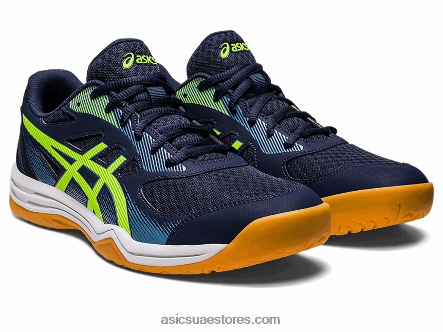 Asics منتصف الليل / أخضر خطر upcourt 5 2N24DJ466