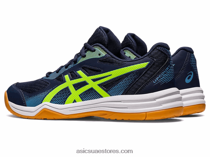 Asics منتصف الليل / أخضر خطر upcourt 5 2N24DJ466