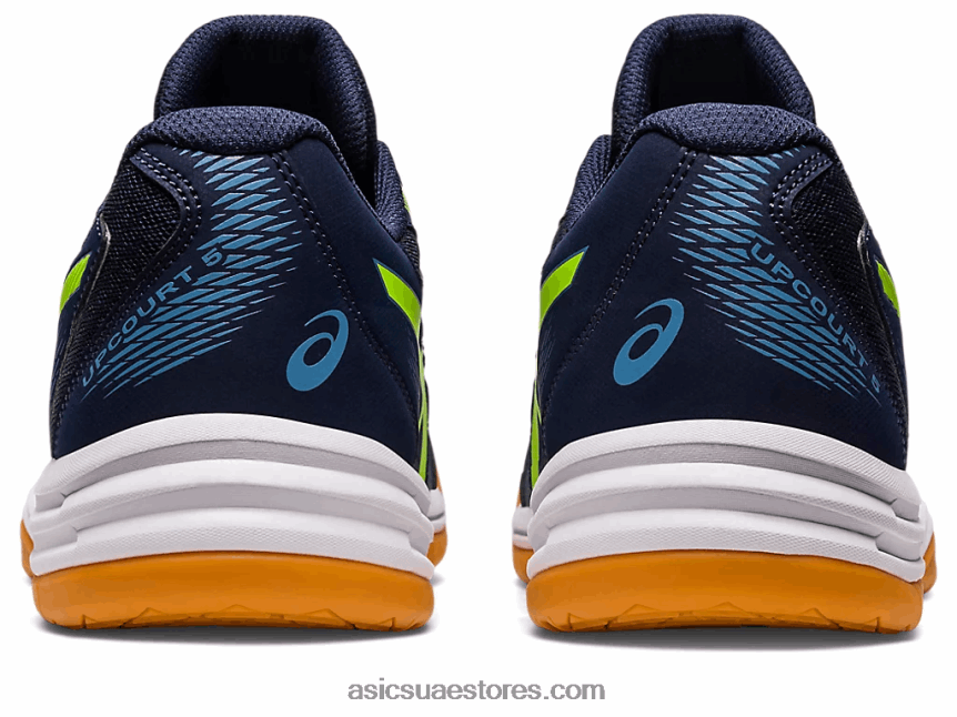 Asics منتصف الليل / أخضر خطر upcourt 5 2N24DJ466