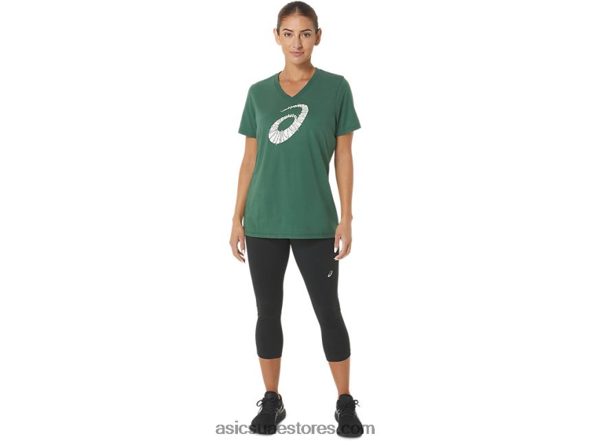 Asics صياد الأخضر أضواء عطلة نسائية بشعار على شكل حرف v 2N24DJ2843