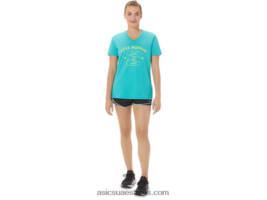 Asics نظارات سباحة نادي الجري للسيدات برقبة على شكل حرف v 2N24DJ2989