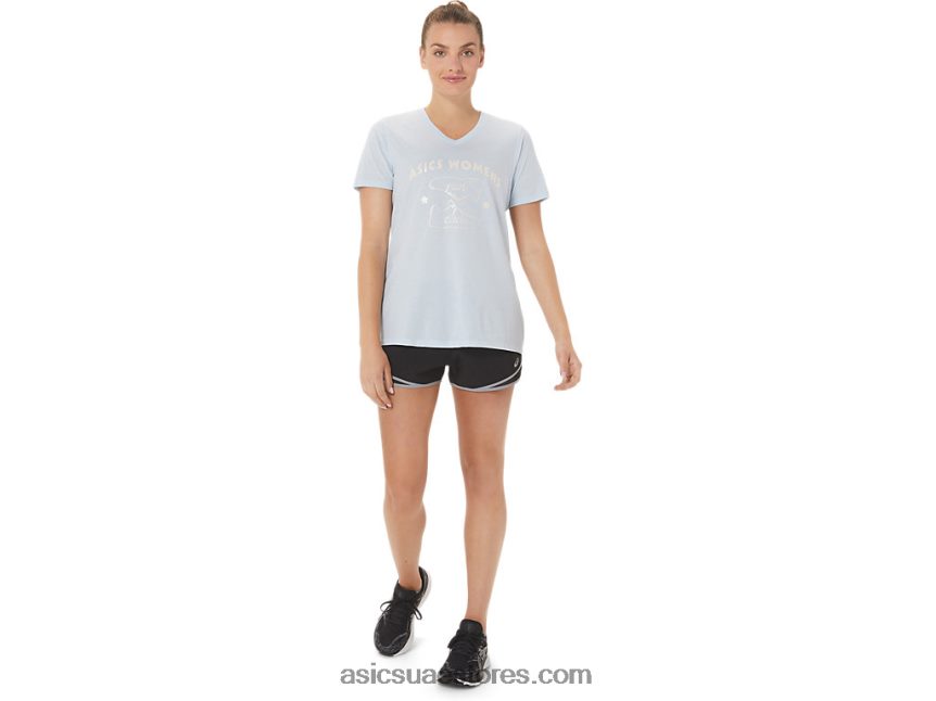 Asics سماء ناعمة نادي الجري للسيدات برقبة على شكل حرف v 2N24DJ3066