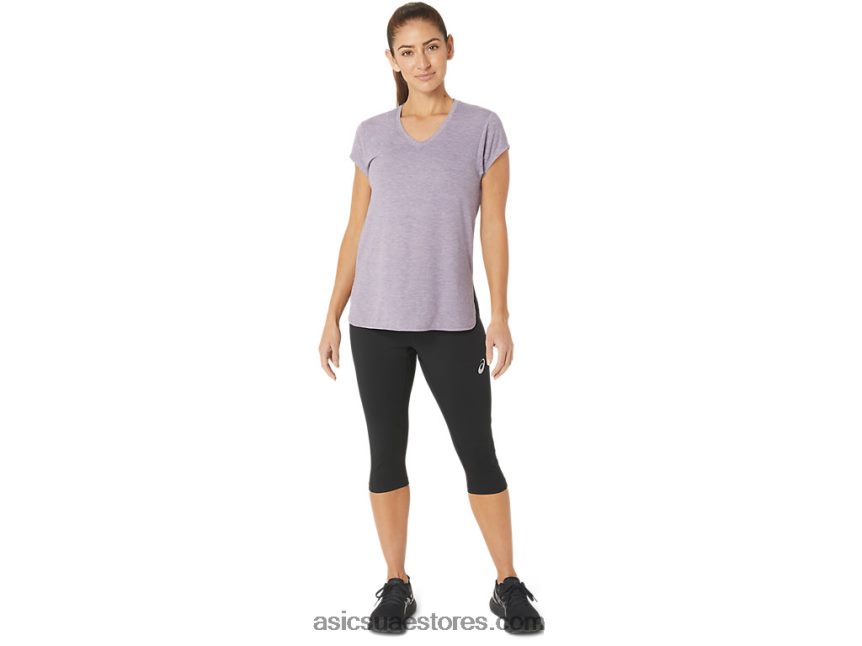 Asics هيذر الكوارتز البنفسجي المرأة أعلى هيذر vneck 2N24DJ2150