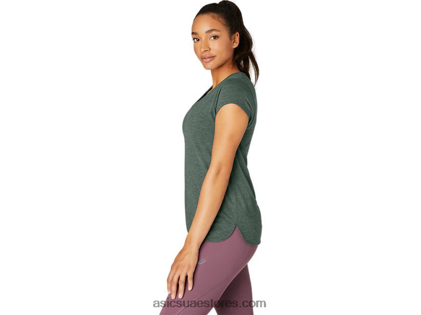 Asics هيذر اللبلاب المرأة أعلى هيذر vneck 2N24DJ2159