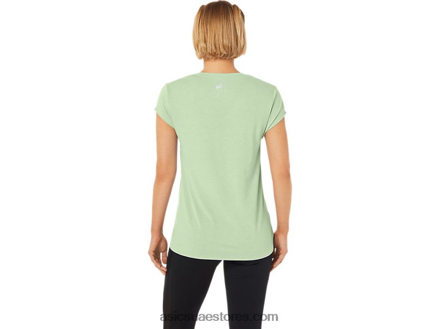 Asics همسة هيذر الخضراء المرأة أعلى هيذر vneck 2N24DJ2292