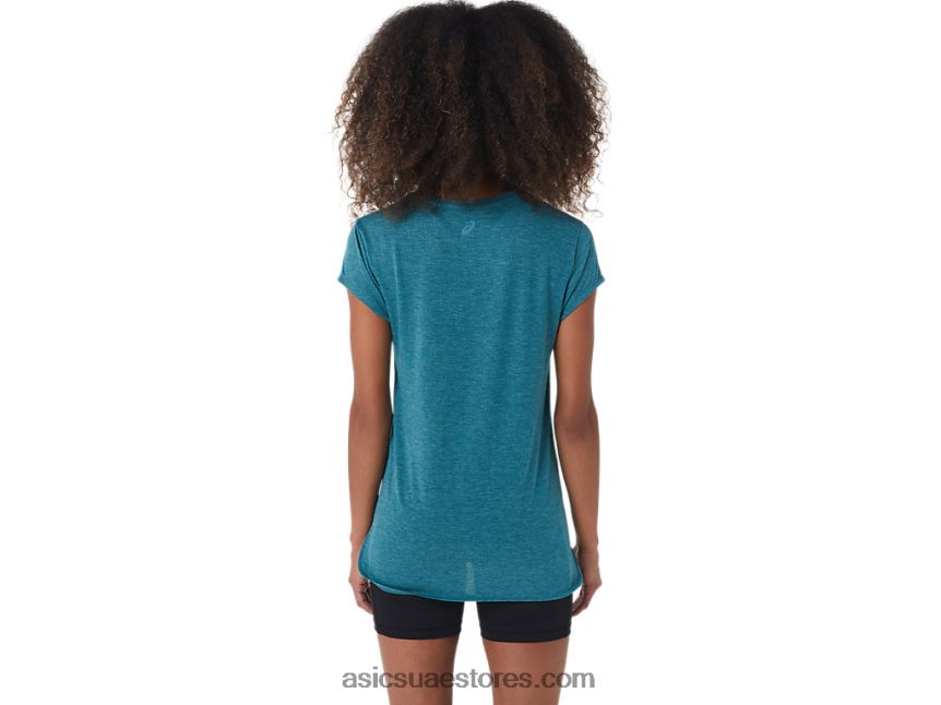 Asics هيذر الصنوبر المخملية المرأة أعلى هيذر vneck 2N24DJ3045