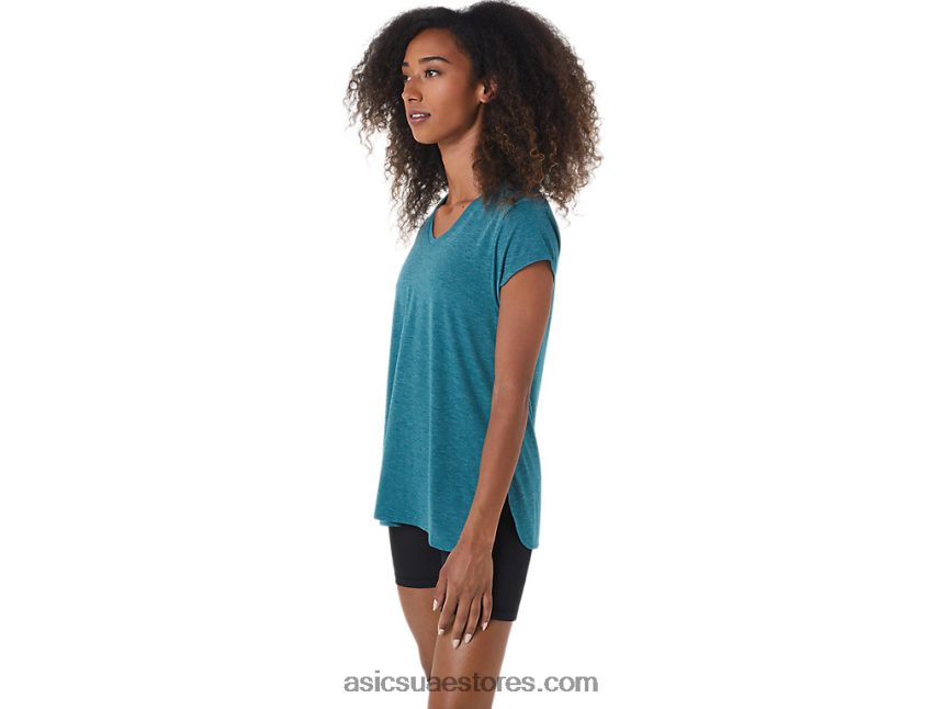 Asics هيذر الصنوبر المخملية المرأة أعلى هيذر vneck 2N24DJ3045