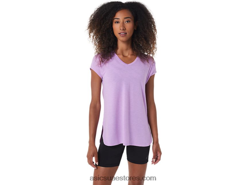 Asics توهج الخزامى هيذر المرأة أعلى هيذر vneck 2N24DJ3046
