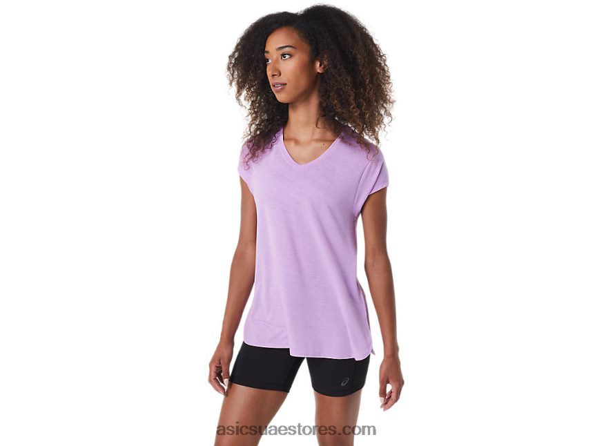 Asics توهج الخزامى هيذر المرأة أعلى هيذر vneck 2N24DJ3046