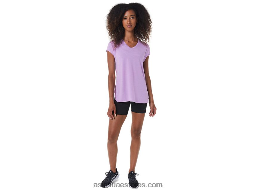 Asics توهج الخزامى هيذر المرأة أعلى هيذر vneck 2N24DJ3046