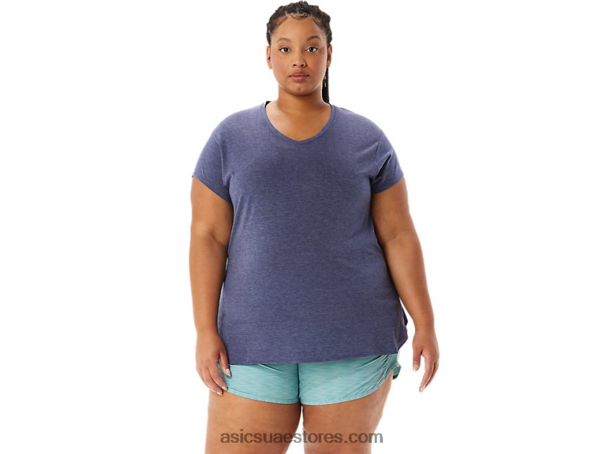 Asics هيذر الطاووس المرأة أعلى هيذر vneck 2N24DJ3921