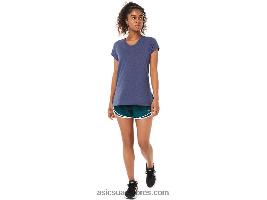 Asics هيذر الطاووس المرأة أعلى هيذر vneck 2N24DJ3921