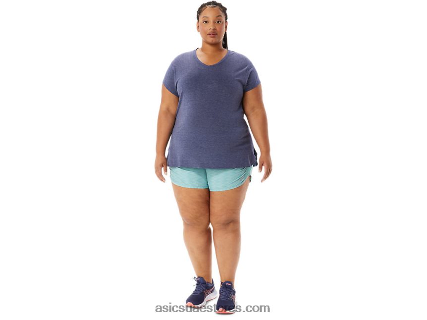 Asics هيذر الطاووس المرأة أعلى هيذر vneck 2N24DJ3921