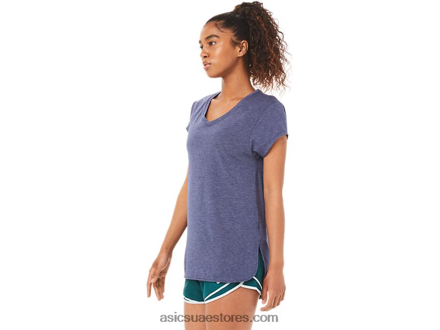 Asics هيذر الطاووس المرأة أعلى هيذر vneck 2N24DJ3921