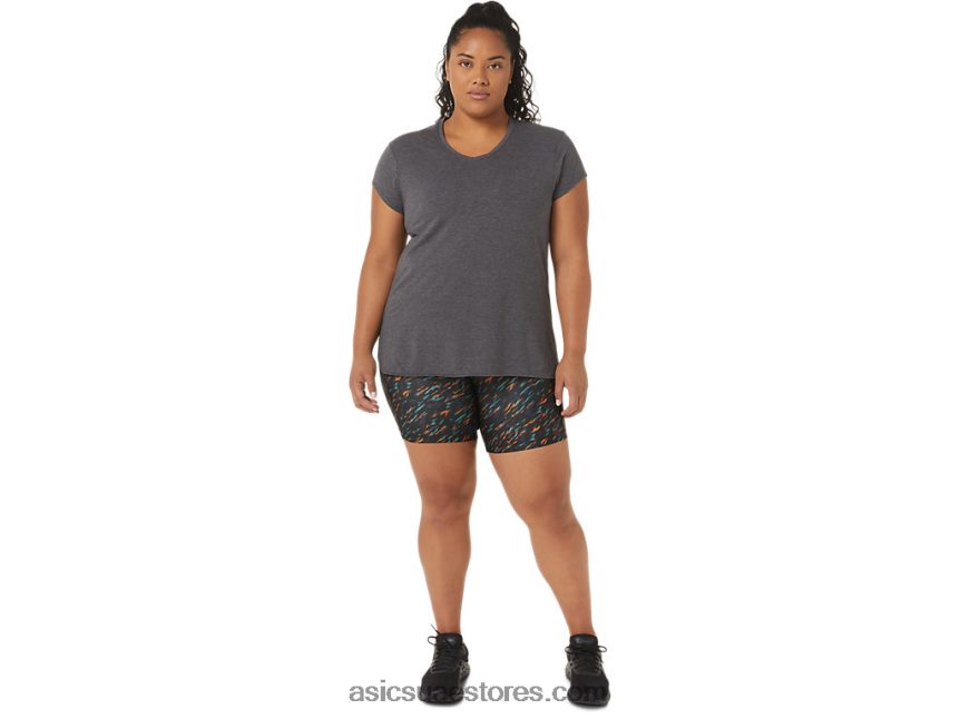 Asics هيذر رمادي غامق المرأة أعلى هيذر vneck 2N24DJ4092