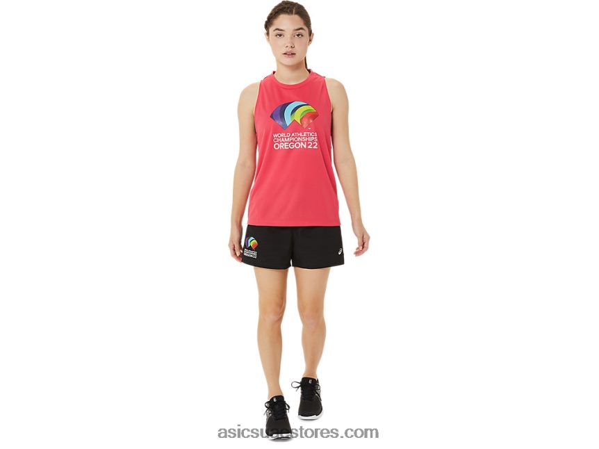Asics الوردي بكسل المرأة الجاهزة الثانية القميص wch 2N24DJ3218