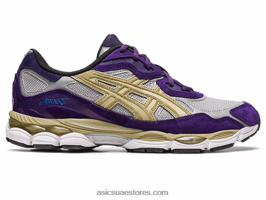 Asics الفضة الخالصة / العنب القوطي مستيقظا في نيويورك x gel-nyc 2N24DJ307