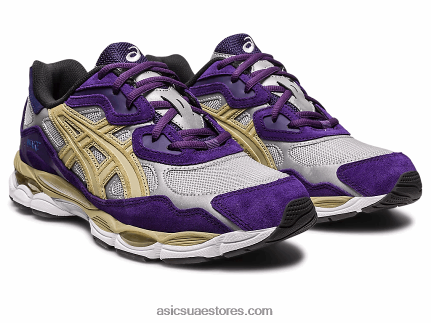 Asics الفضة الخالصة / العنب القوطي مستيقظا في نيويورك x gel-nyc 2N24DJ307