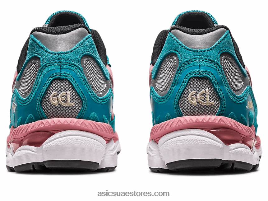 Asics فضي نقي / أخضر أزرق أردواز مستيقظا في نيويورك x gel-nyc 2N24DJ308