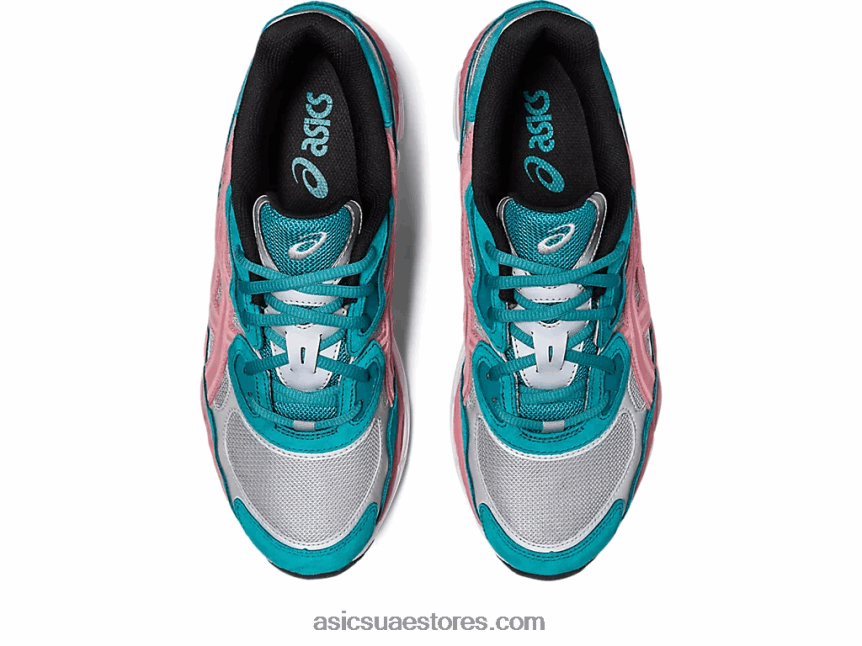 Asics فضي نقي / أخضر أزرق أردواز مستيقظا في نيويورك x gel-nyc 2N24DJ308