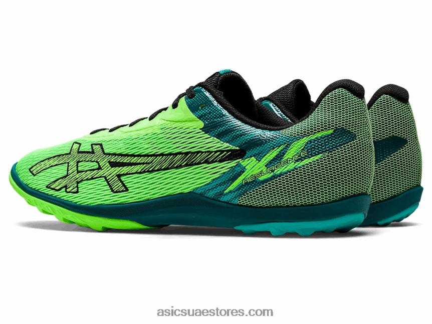 Asics أبو بريص أخضر / أسود عودة xc 2N24DJ681