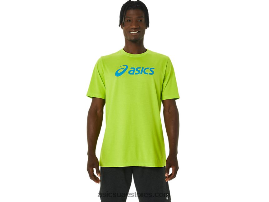 Asics نكهة الجير xg كم قصير شعار القفل تي شيرت 2N24DJ1121