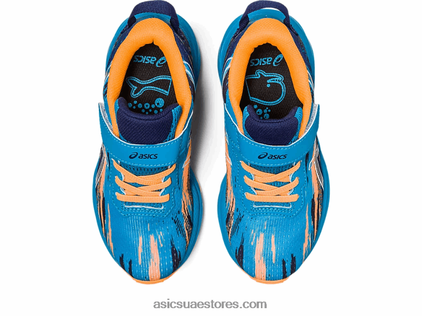 Asics الجزيرة أزرق / أبيض مرحلة ما قبل نوسا ثلاثي 13 ما قبل المدرسة 2N24DJ4263